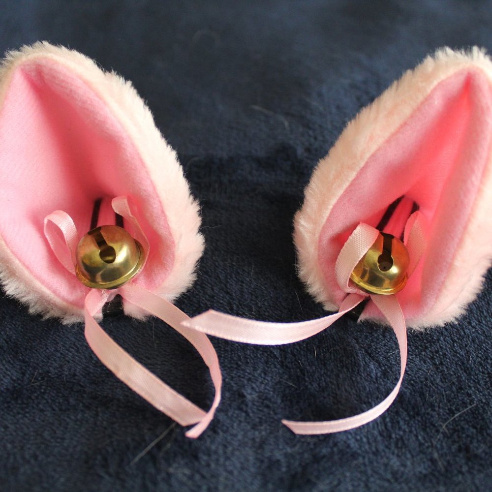 Pink Cat Ear Hairclips